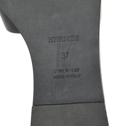 Hermes Epsom Santorini Sandals 37 Black 6 of 9