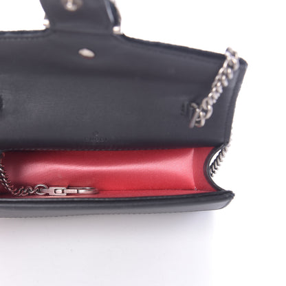 Gucci Velvet Crystal Super Mini Dionysus Shoulder Bag Black 5 of 13
