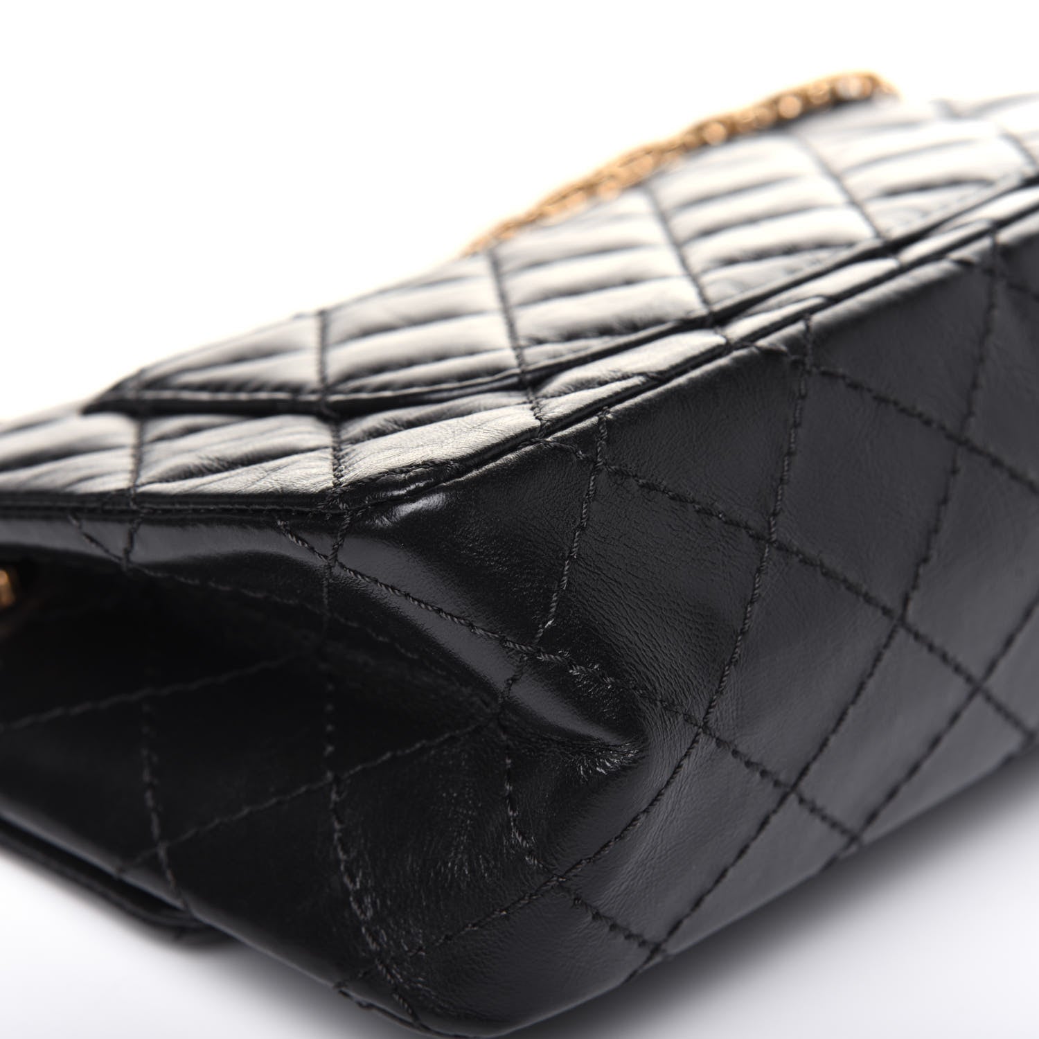 Chanel Aged Calfskin Quilted 2.55 Reissue Mini Flap Black 12 of 15
