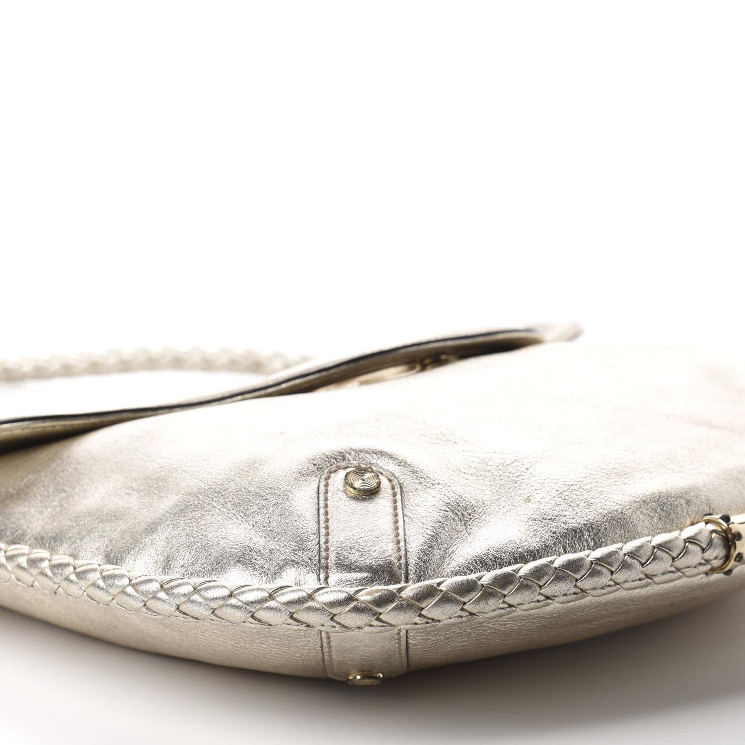 Gucci Metallic Calfskin Medium Britt Tassel Shoulder Bag Platinum 6 of 16