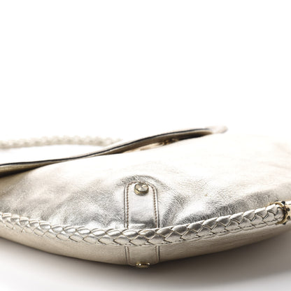 Gucci Metallic Calfskin Medium Britt Tassel Shoulder Bag Platinum 6 of 16
