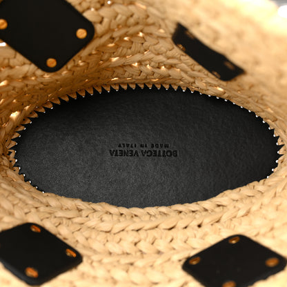 Bottega Veneta Raffia Calfskin Small Arco Basket Black 6 of 12