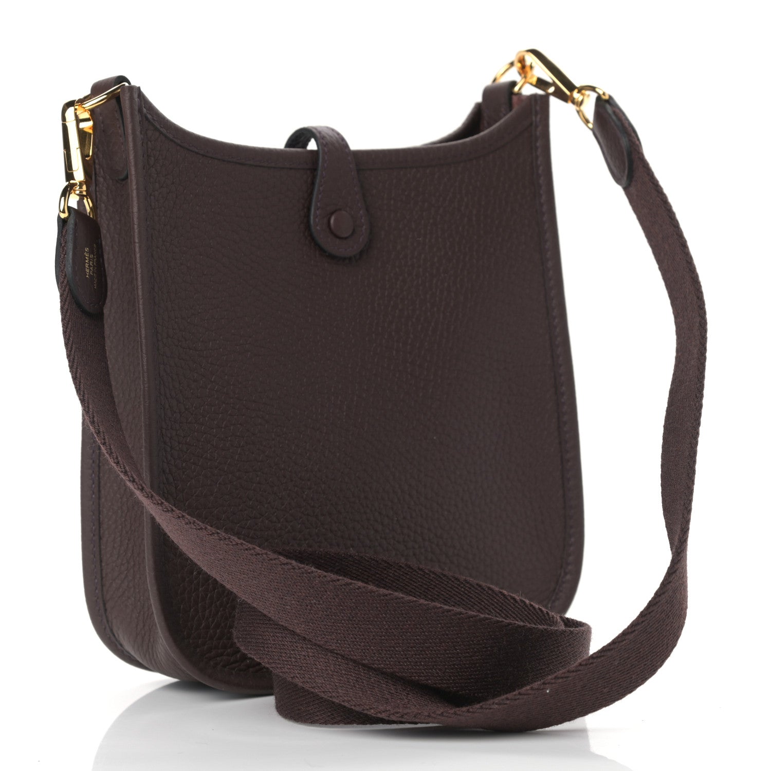 Hermes Taurillon Clemence Evelyne TPM Rouge Sellier 3 of 10