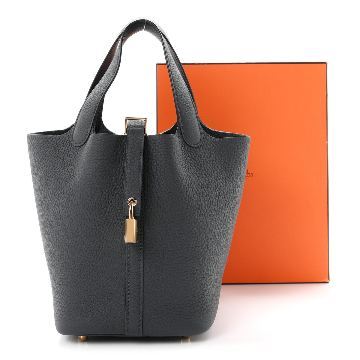Hermes Taurillon Clemence Picotin Lock 18 PM Gris Misty 11 of 11