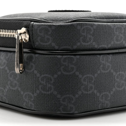 Gucci GG Supreme Monogram Azalea Calfskin Mini Retro Interlocking G Bag Black 10 of 11
