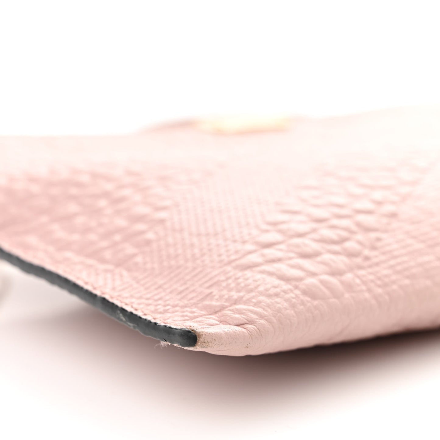 Signature Grain Calfskin Check Embossed Peyton Crossbody Clutch Bag Pale Orchid