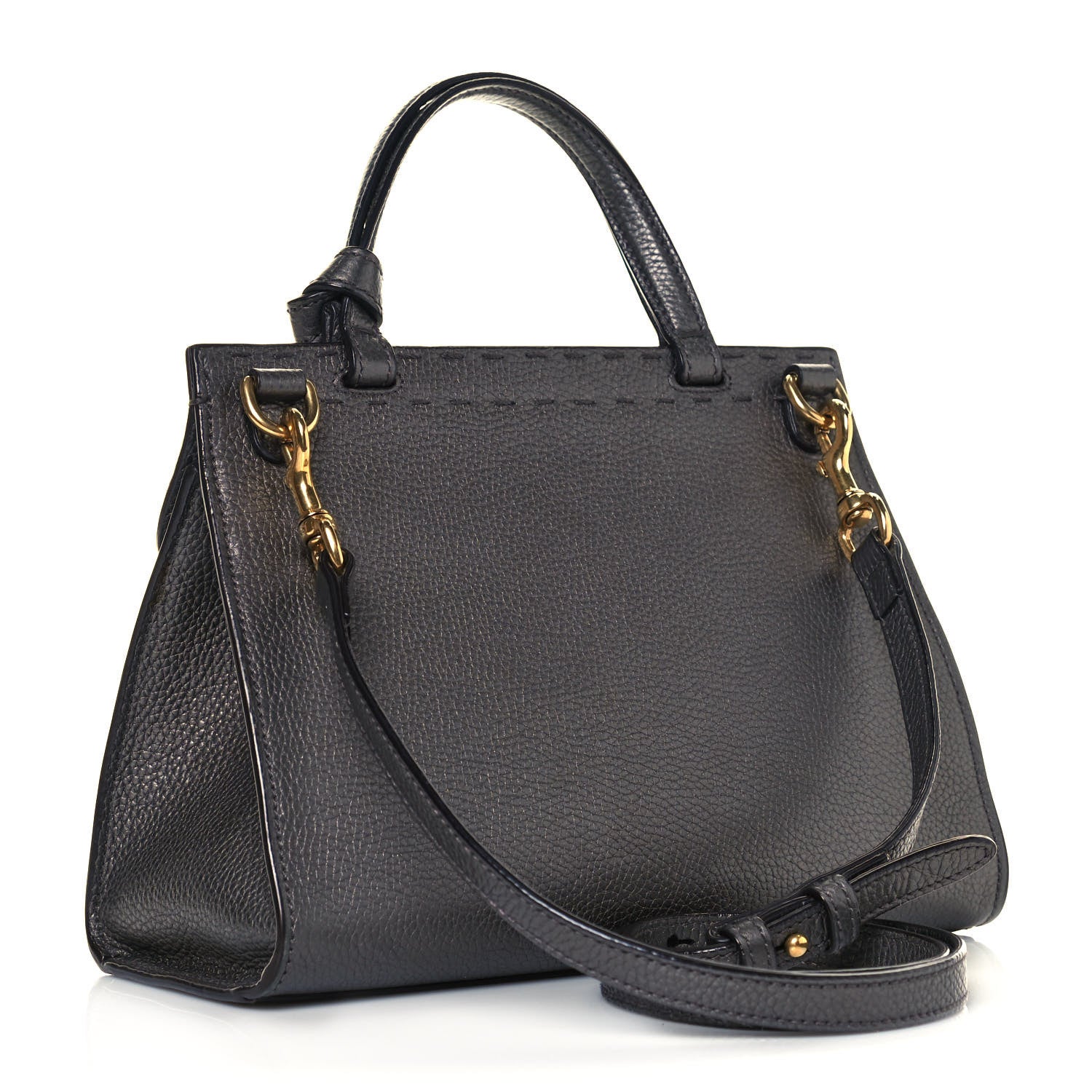Gucci Calfskin Mini GG Marmont Top Handle Bag Pewter 2 of 12