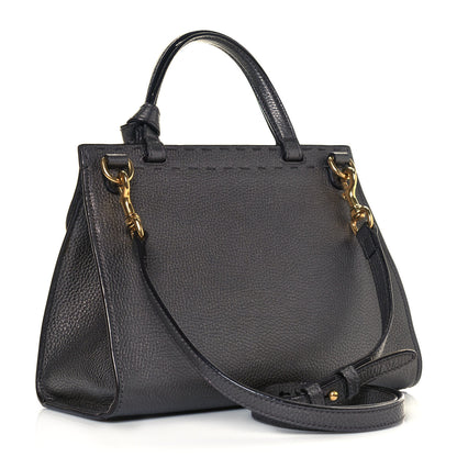 Gucci Calfskin Mini GG Marmont Top Handle Bag Pewter 2 of 12