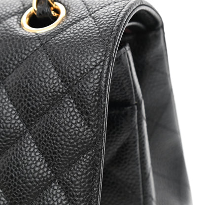 Chanel Caviar Quilted Medium Double Flap Black 10 of 11