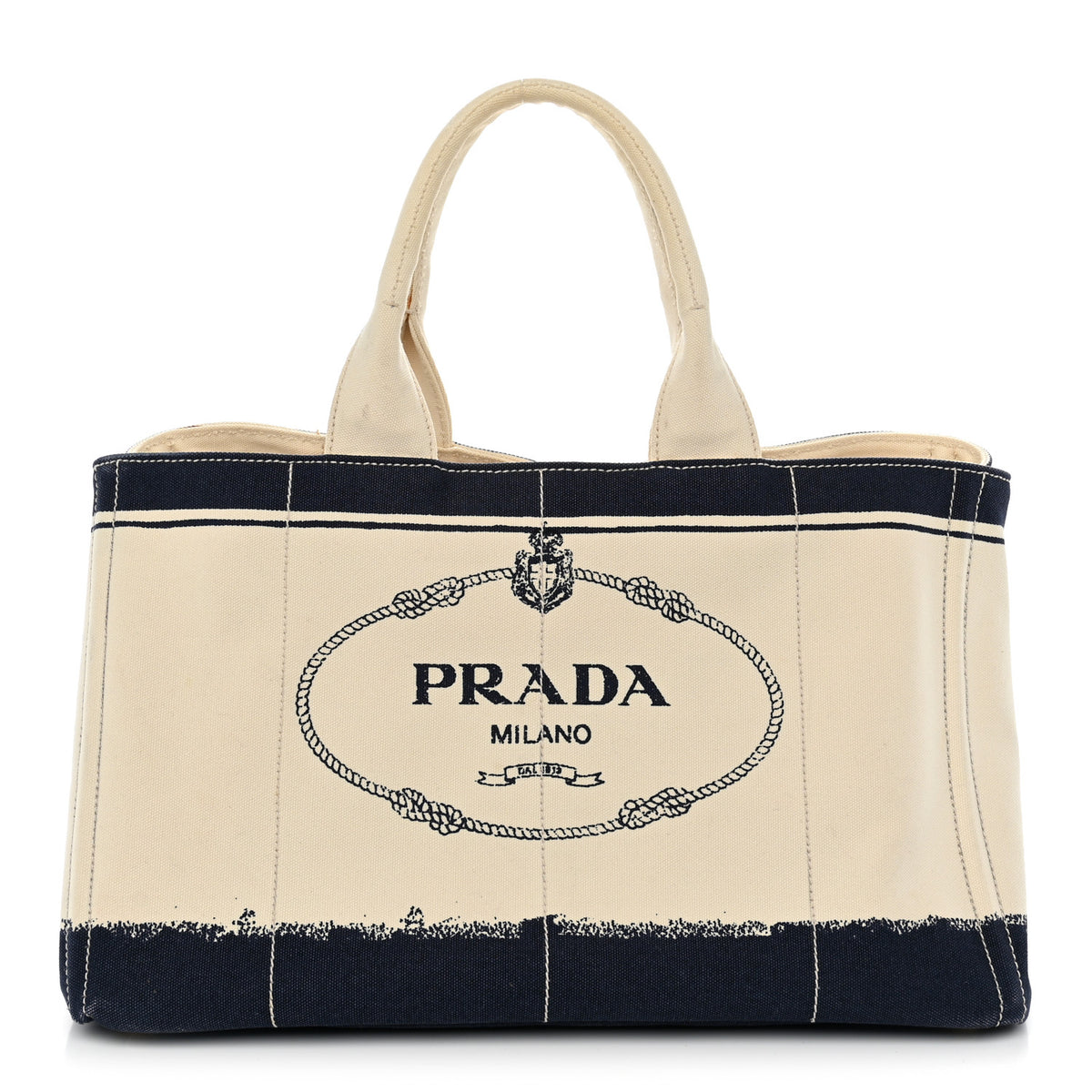 Prada Canapa Logo Shopping Tote Grezzo Baltico 1 of 12