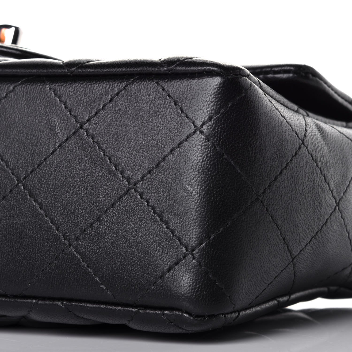 Chanel Lambskin Quilted Mini Rectangular Flap Black 9 of 10