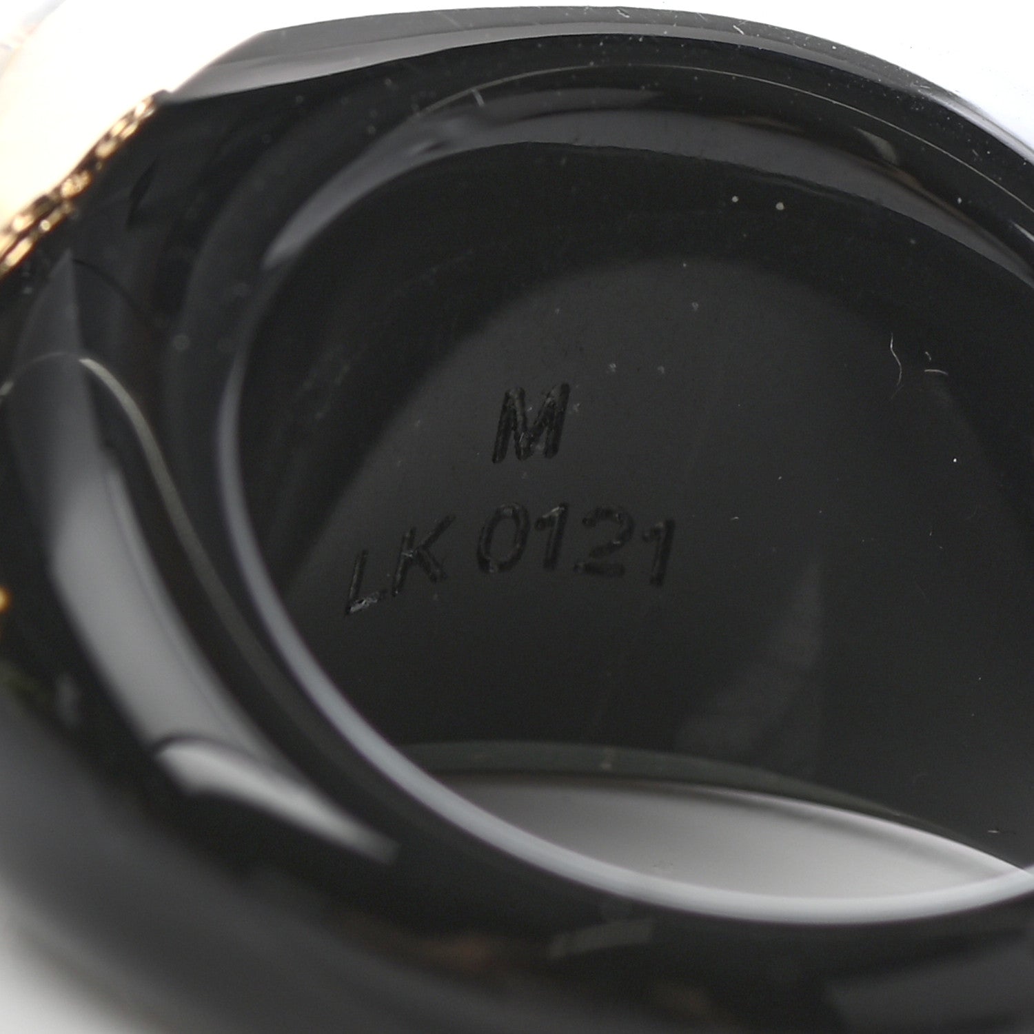 Louis Vuitton Resin Swarovski Crystal Inclusion Ring M Black 4 of 4