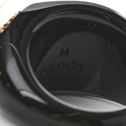 Louis Vuitton Resin Swarovski Crystal Inclusion Ring M Black 4 of 4