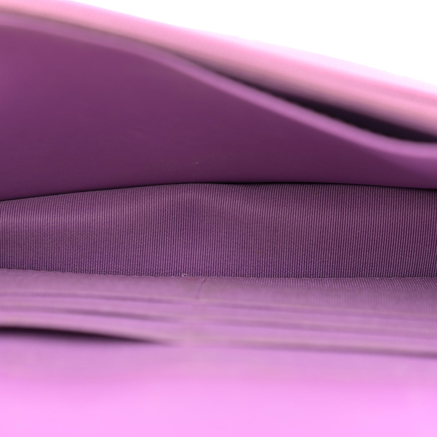 Patent Quilted Wallet On Chain WOC Purple