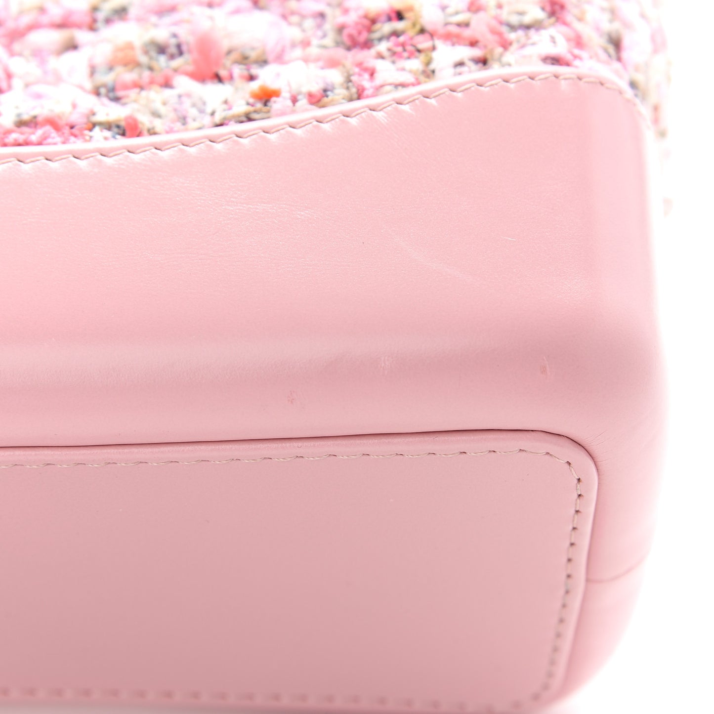 Tweed Calfskin Quilted Gabrielle Backpack Pink