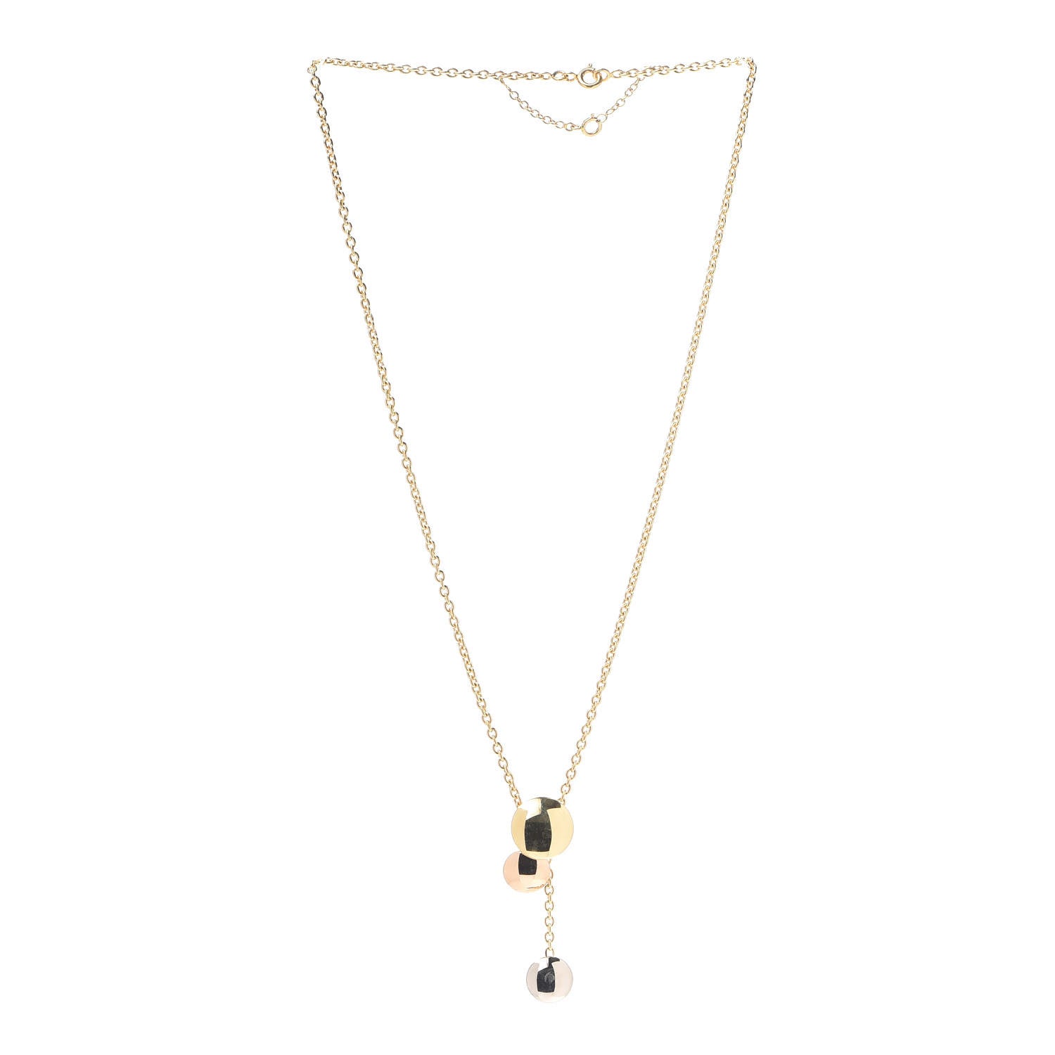 Cartier 18K Pink Yellow White Gold Sweet Trinity Drop Necklace 3 of 5