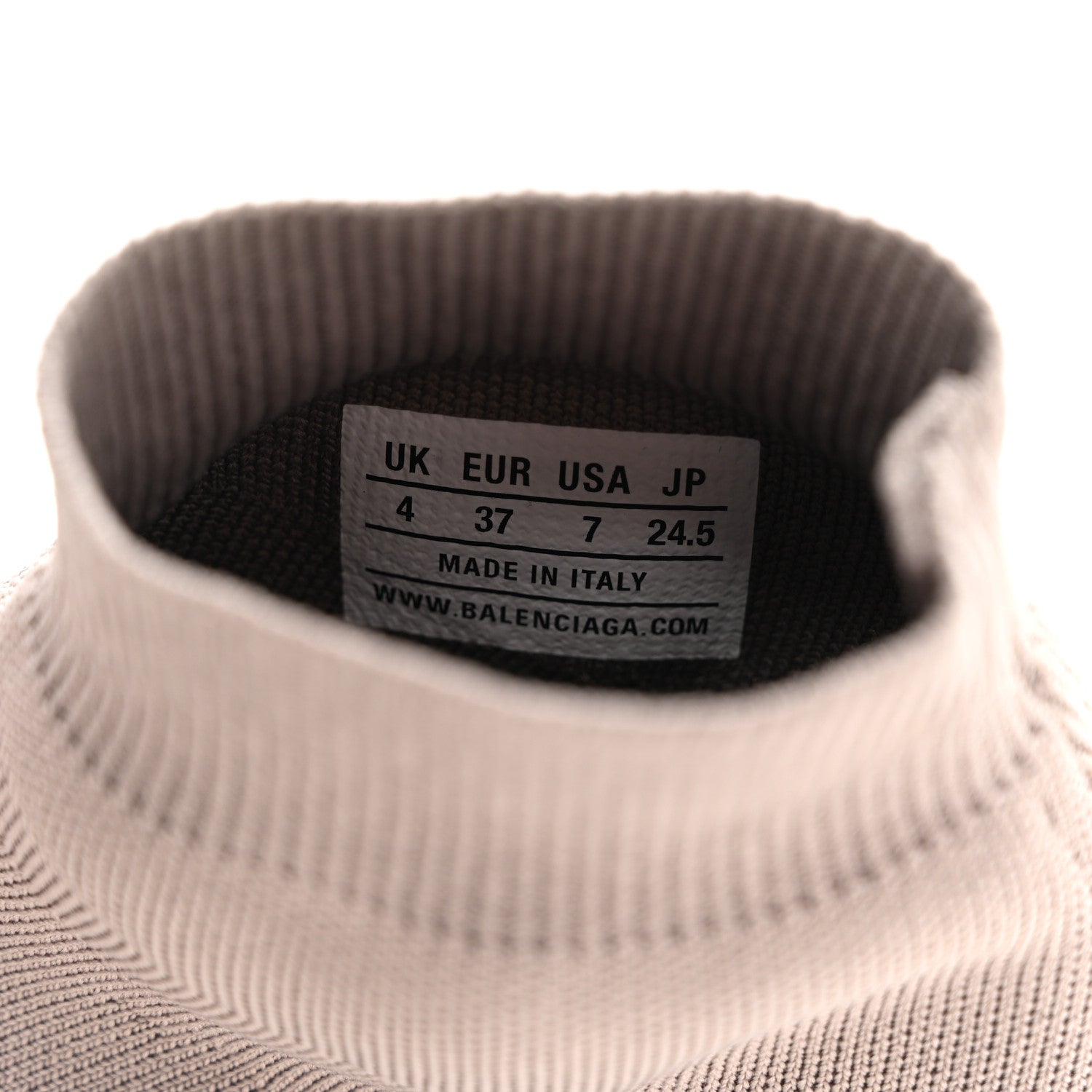 Balenciaga Technical 3D Recycled Knit Bi-Color Sole Womens Speed 2.0 Sneakers 37 Dark Beige White Black 7 of 7