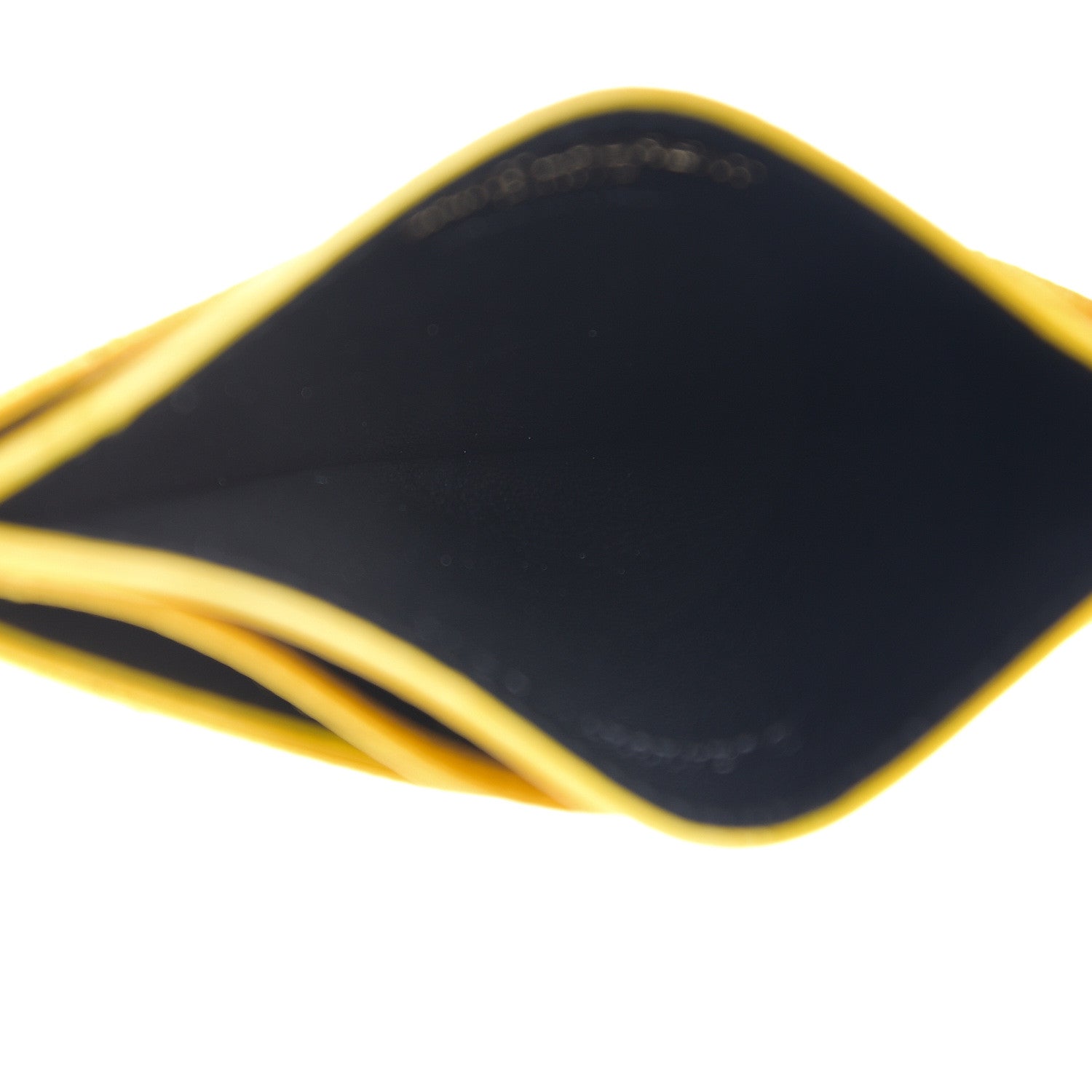Saint Laurent Grain De Poudre Matelasse Chevron Monogram Credit Card Case Mimosa 4 of 7