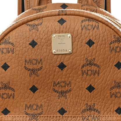 MCM Visetos Small Side Stud Stark Backpack Cognac 9 of 11