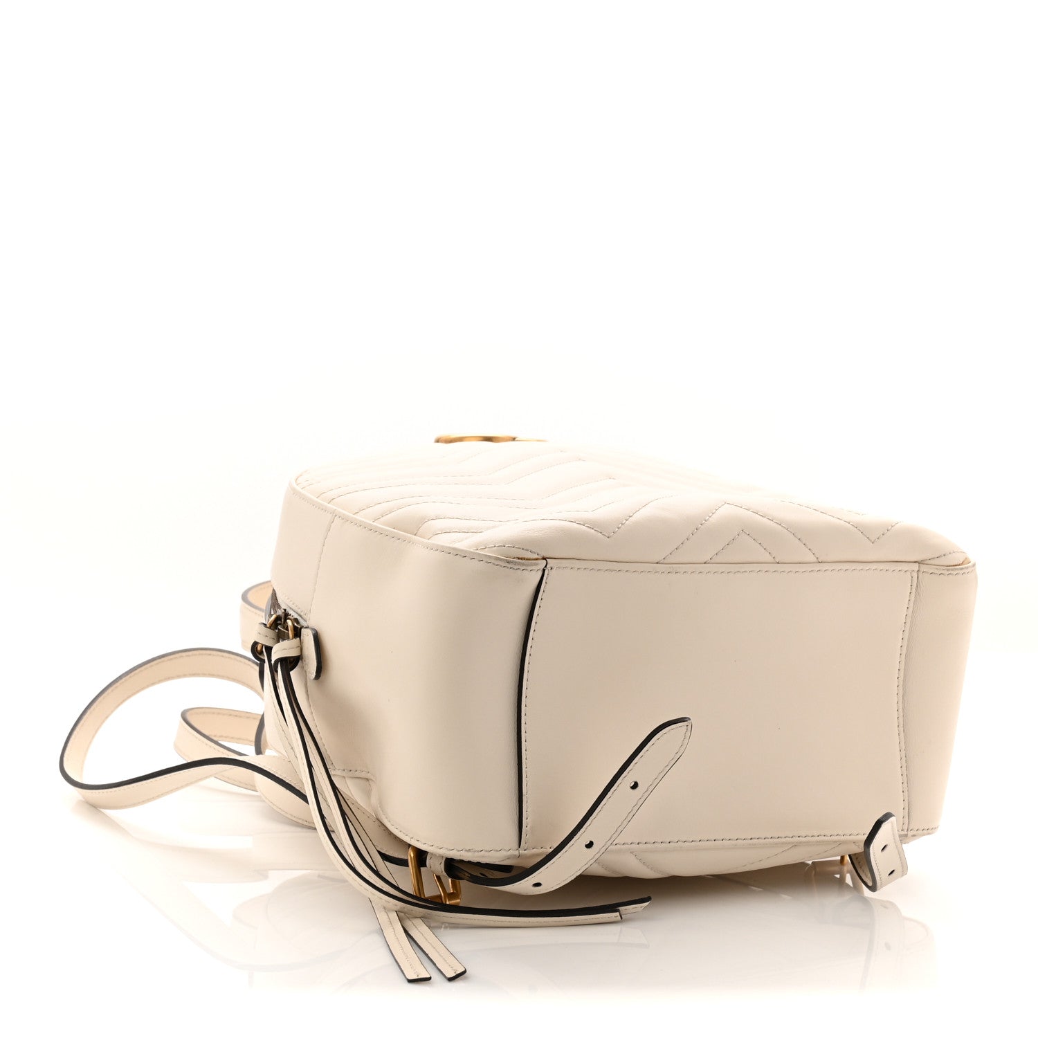 Gucci Calfskin Matelasse GG Marmont Dome Backpack White 4 of 14