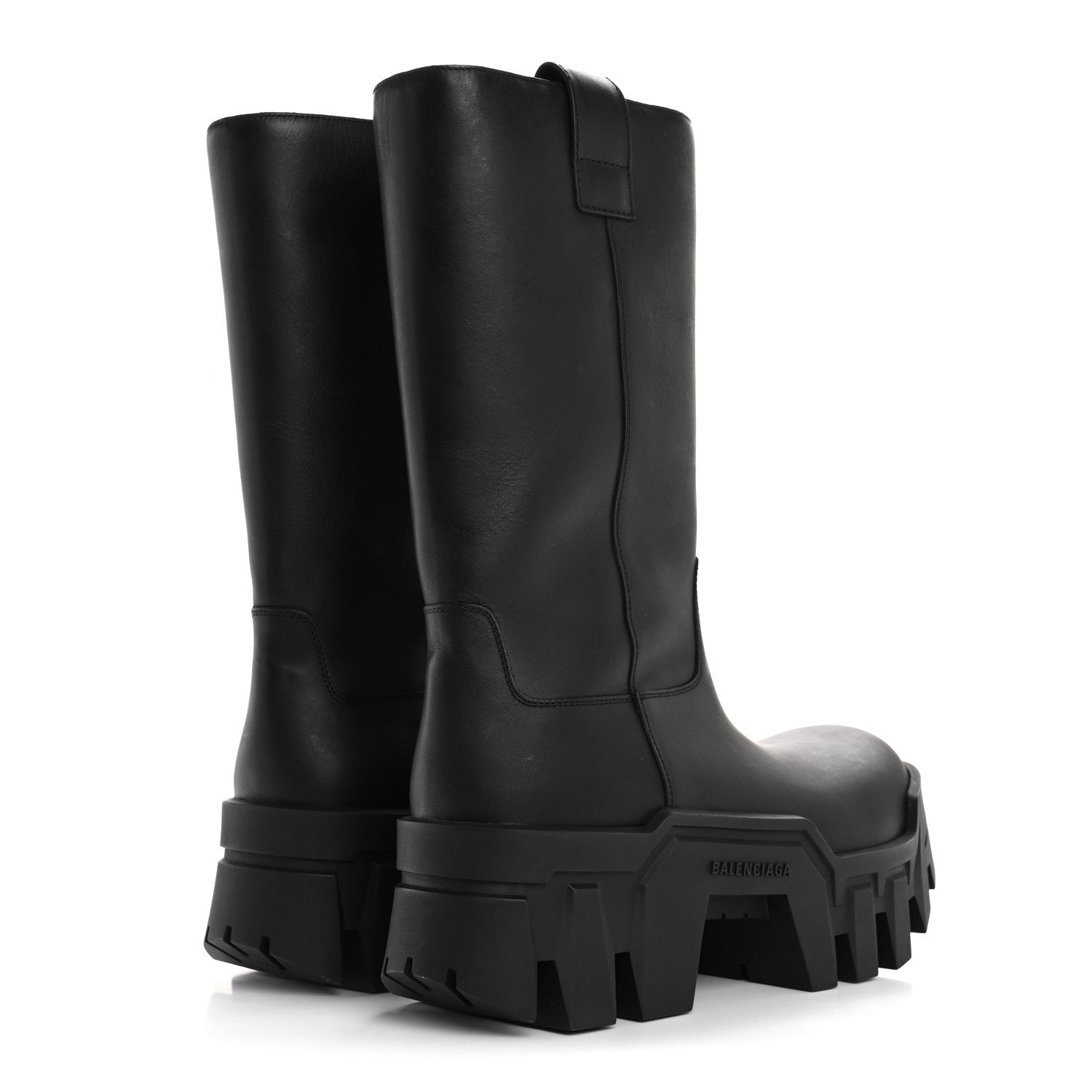 Balenciaga Vegetal Calfskin Bulldozer Boots 40 Black 4 of 10