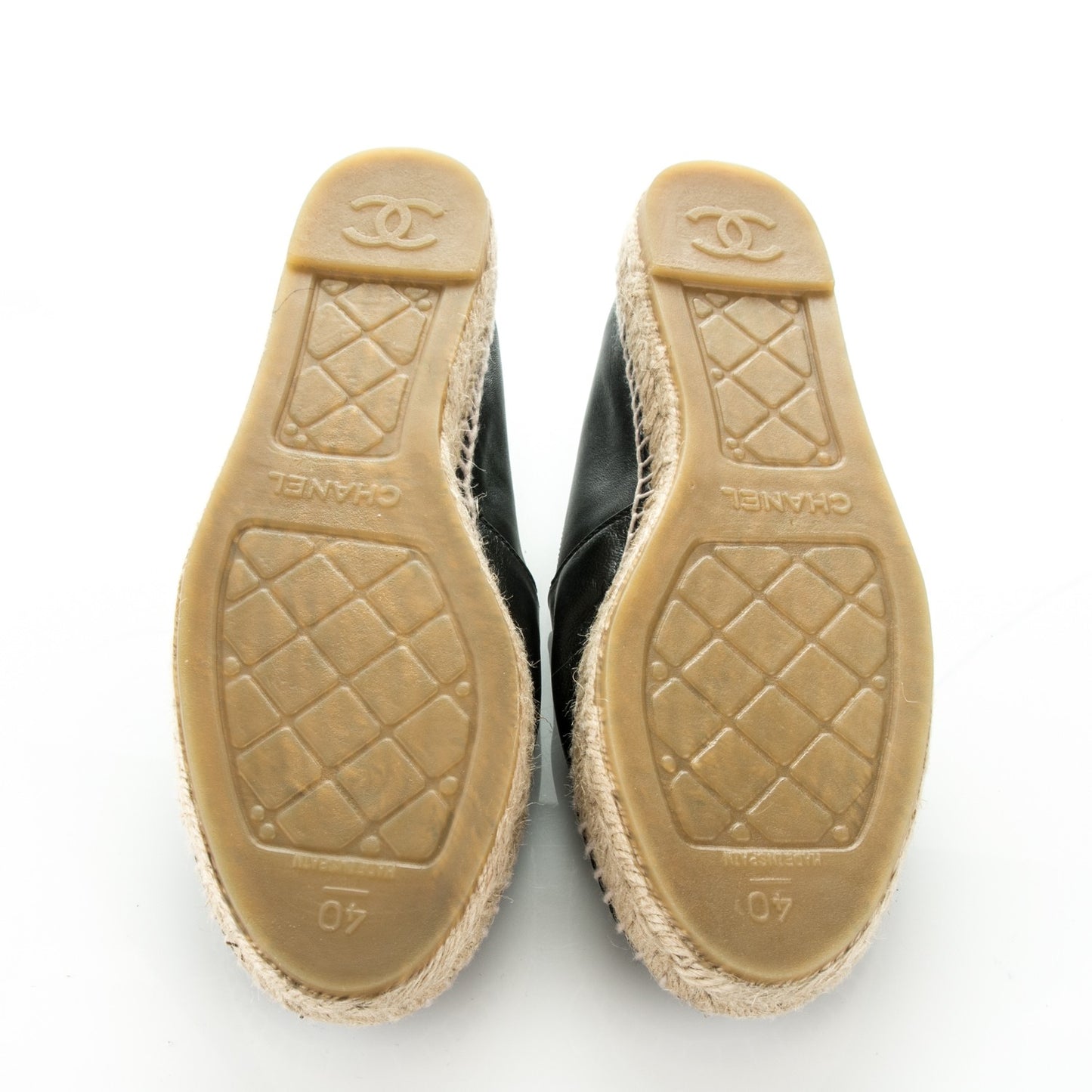 Lambskin CC Espadrilles 40 Black