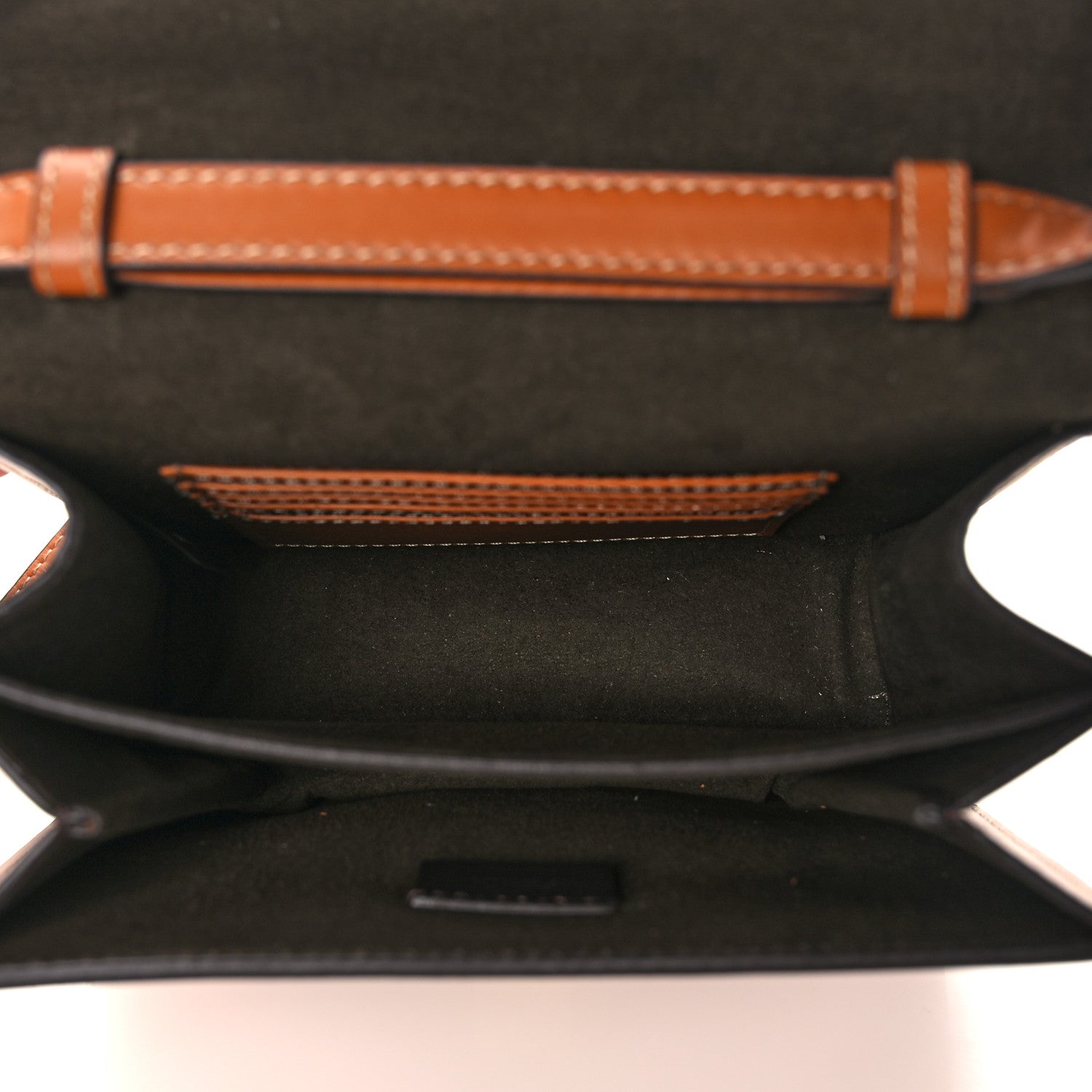 Fendi Vitello King Crystal Fab Crossbody Bag Cuoio 5 of 9