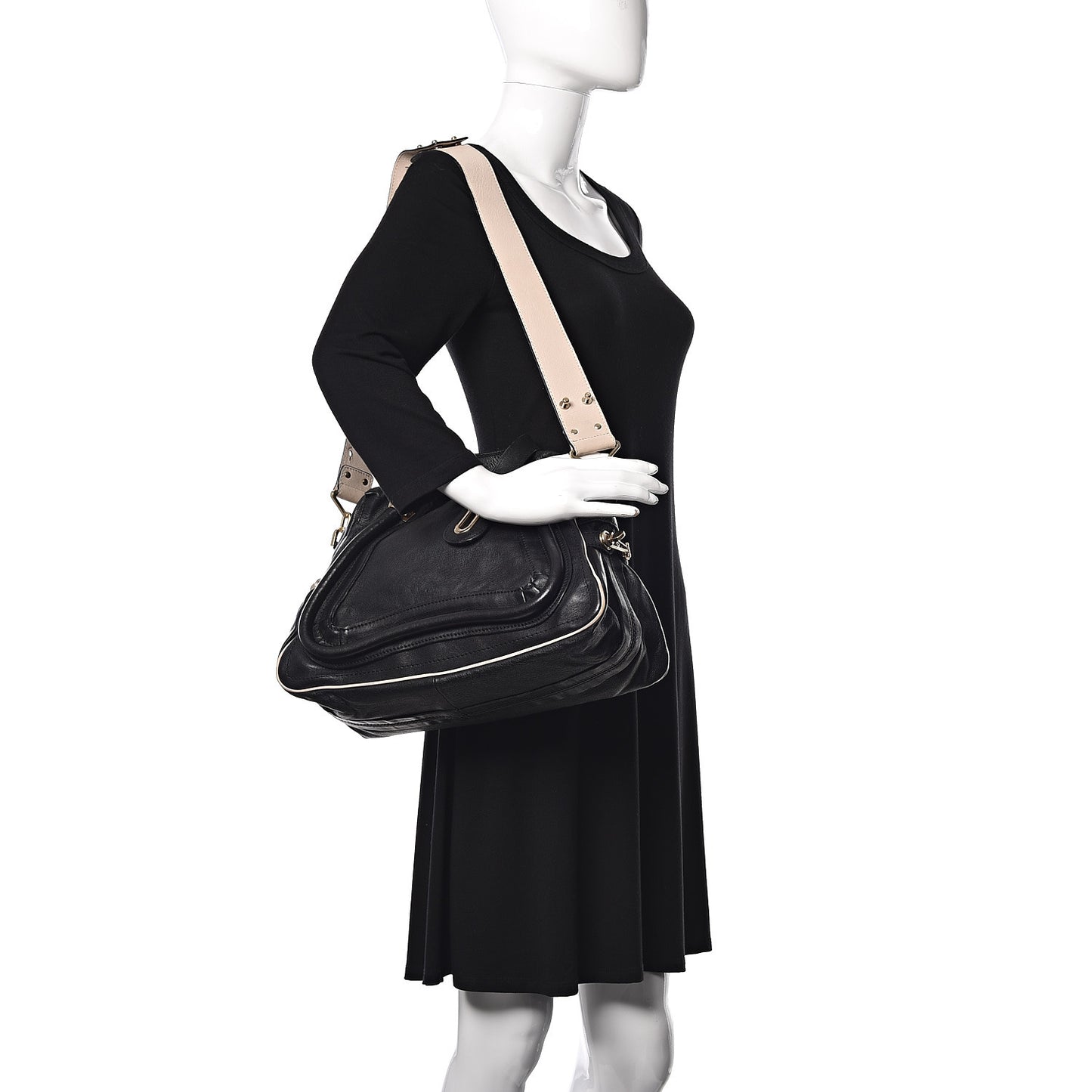 Calfskin Medium Military Paraty Black