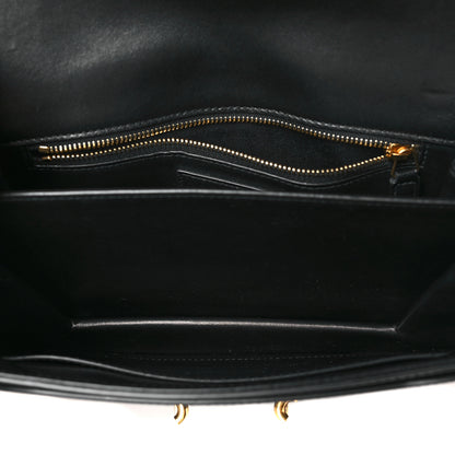 Saint Laurent Smooth Calfskin Le Maillon Satchel Black 5 of 11