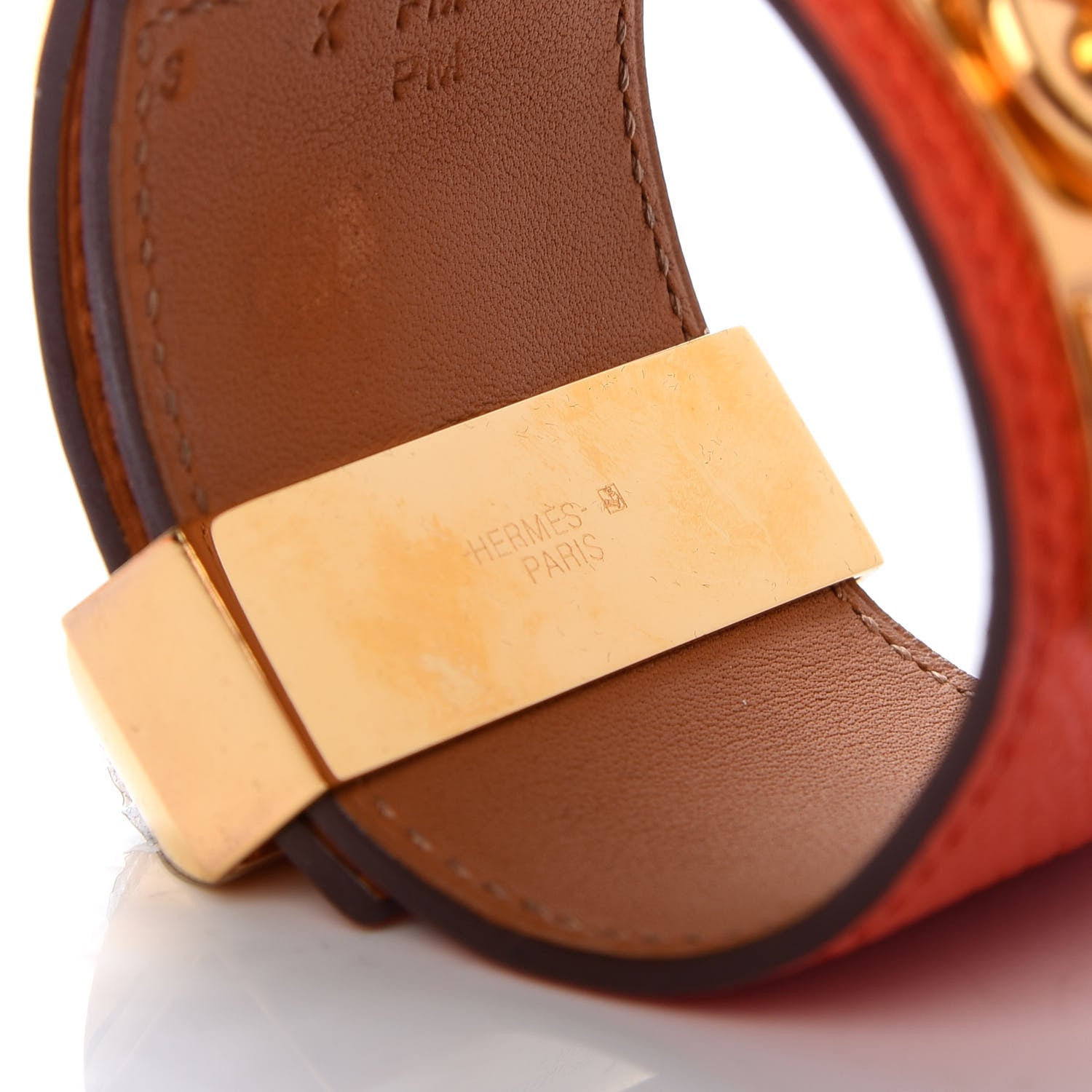 Hermes Epsom Collier de Chien CDC Bracelet S Orange Poppy 5 of 6