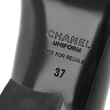 Chanel Lambskin Cap Toe CC Uniform Pumps 37 Black 7 of 11