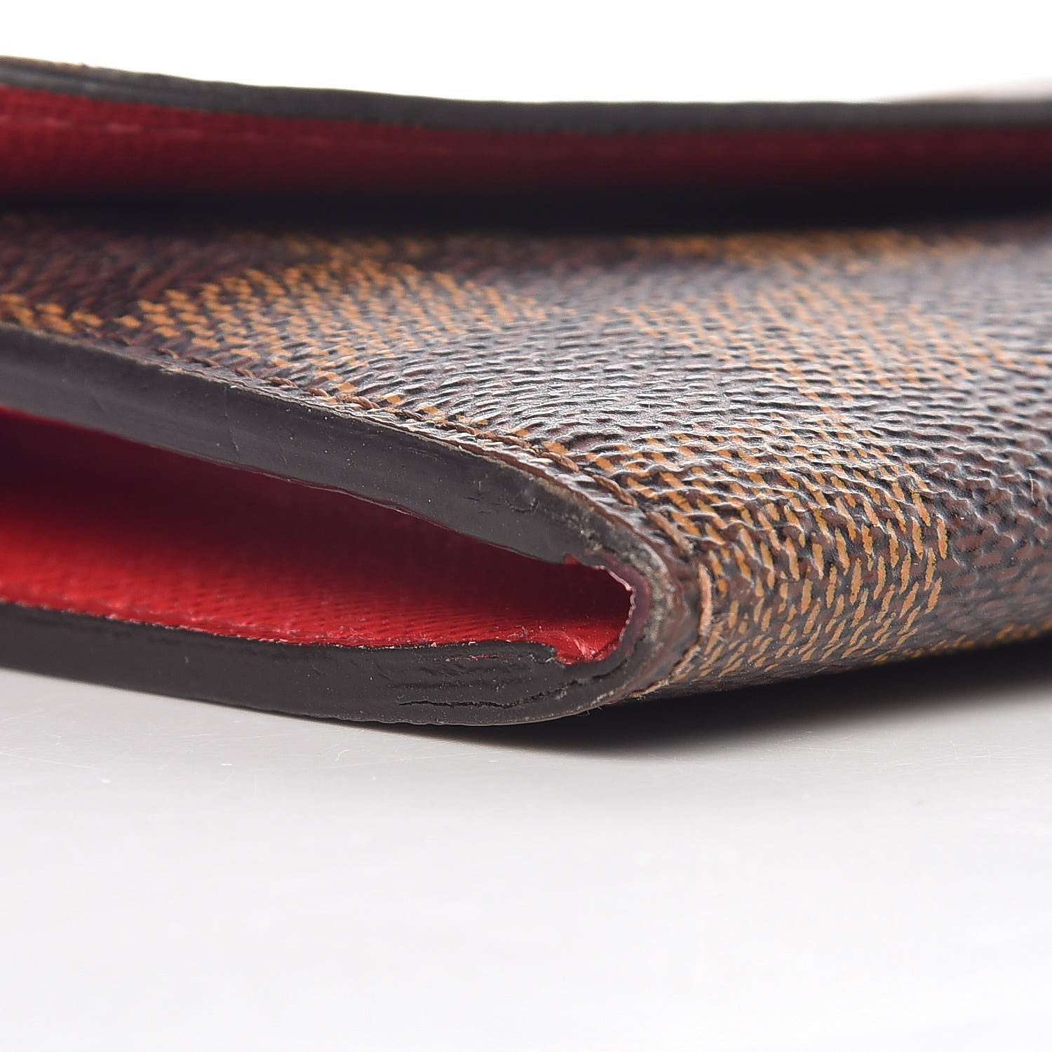 Louis Vuitton Damier Ebene Emilie Wallet Red 8 of 11