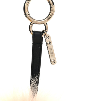 Fendi Fox Rabbit Goat Mink Fur Vitello Flamingo Furbet Monster Bag Bug Charm Light Pink 3 of 5