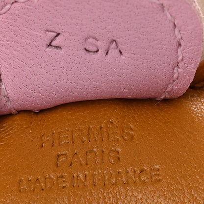 Hermes Milo Lambskin Grigri Rodeo Horse Bag Charm PM Sesame Mauve Sylvestre Craie 3 of 5