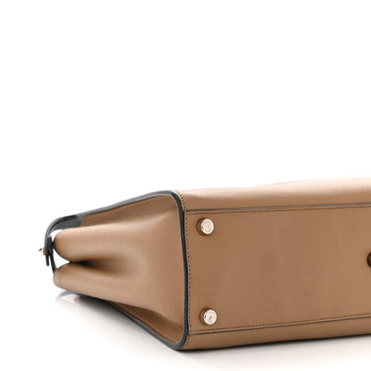 Fendi Vitello Tahiti Burro Large Peekaboo Iconic Essentially Satchel Sand Blueberry 10 of 12