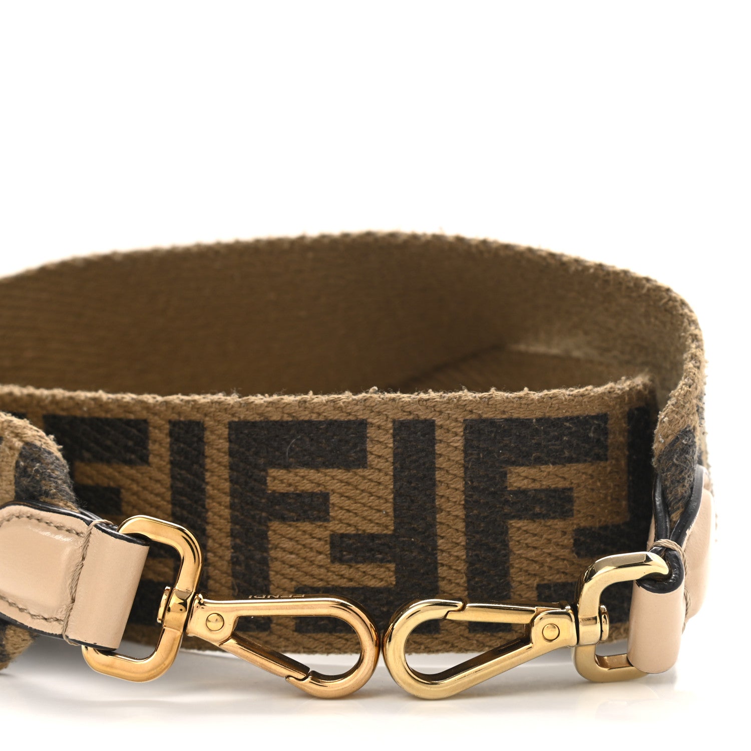 Fendi Canvas FF Strap You Brown 3 of 5