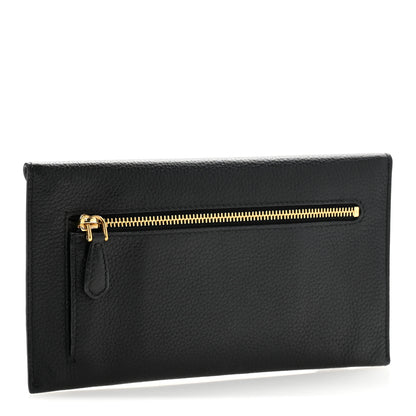 Prada Vitello Grain Envelope Wallet Black 3 of 12