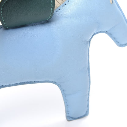 Hermes Milo Lambskin Grigri Rodeo Horse Bag Charm GM Celeste Malachite Craie 4 of 4