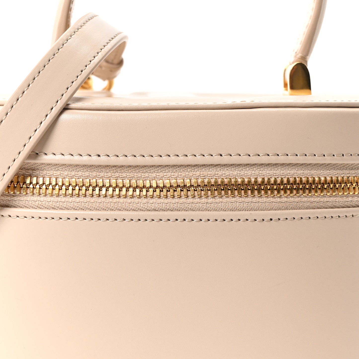 Calfskin CD Signature Vanity Caramel Beige
