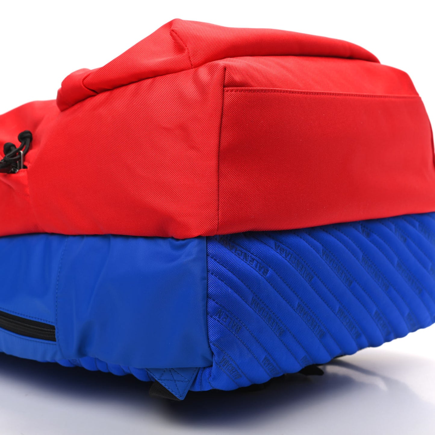 Nylon Logo Embroidered Double Pack Backpack Red Blue