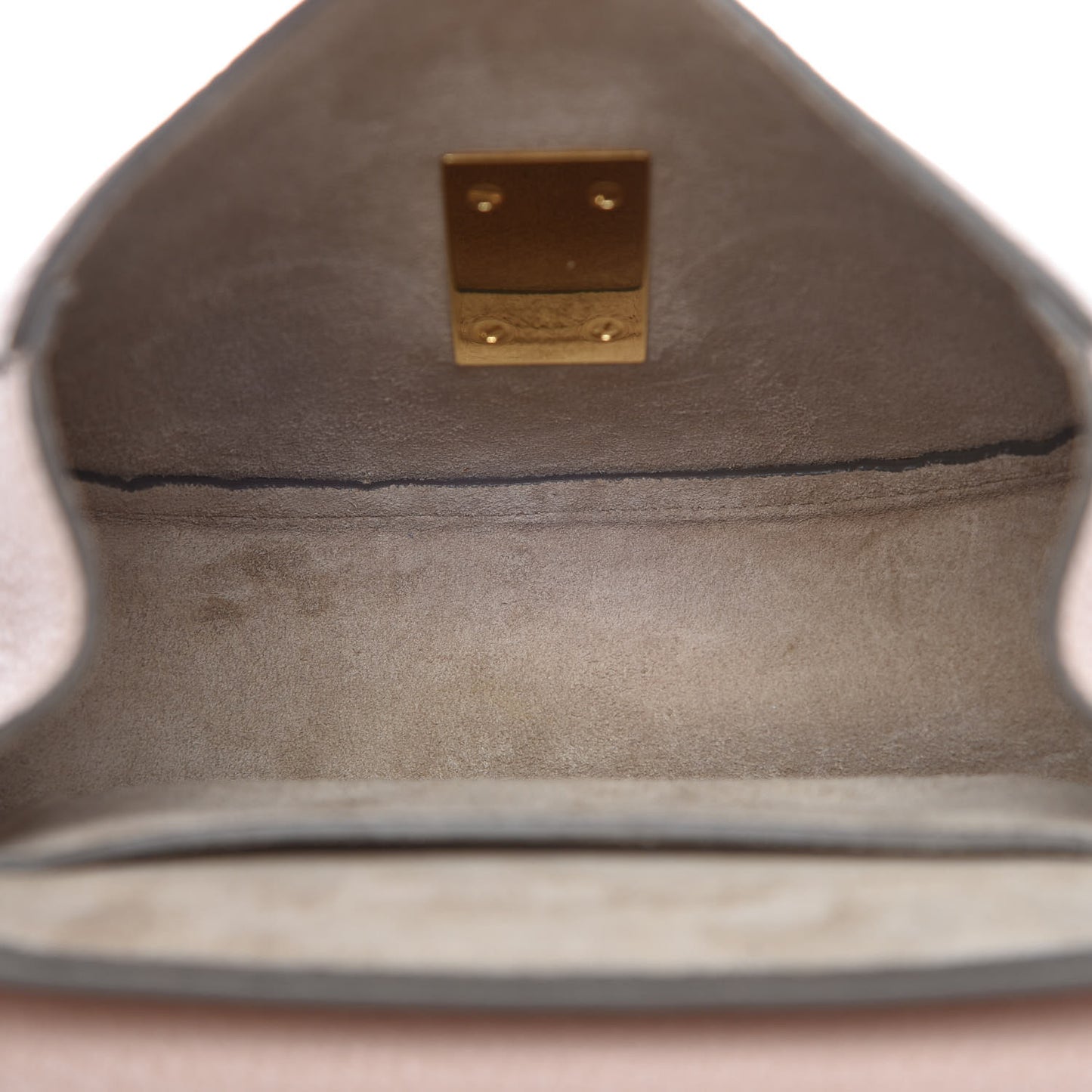 Grained Lambskin Mini Drew Shoulder Bag Cement Pink