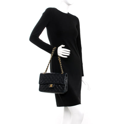 Chanel Lambskin Quilted Medium Double Flap Black 3 of 16
