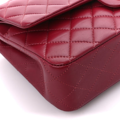 Chanel Lambskin Quilted Medium Double Flap Burgundy 10 of 12