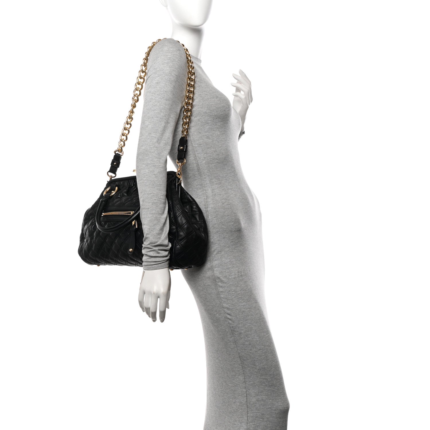 Marc Jacobs Calfskin Quilted Stam Black 2 of 13