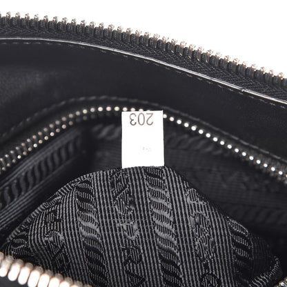 Prada Tessuto Nylon Soft Calfskin Shoulder Bag Nero Black 7 of 7