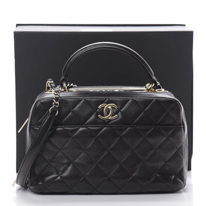 Chanel Lambskin Quilted Medium Trendy CC Bowling Bag Black 15 of 15