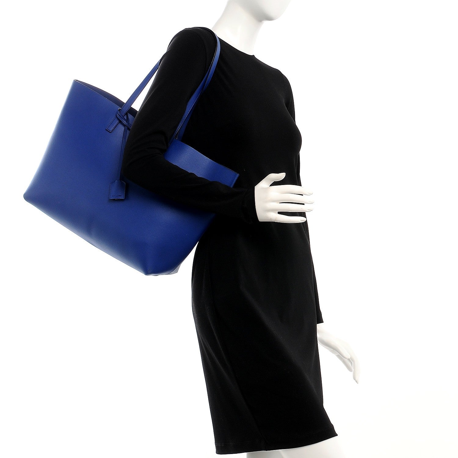 Saint Laurent Calfskin Large Shopping Tote Ultramarine 2 of 9