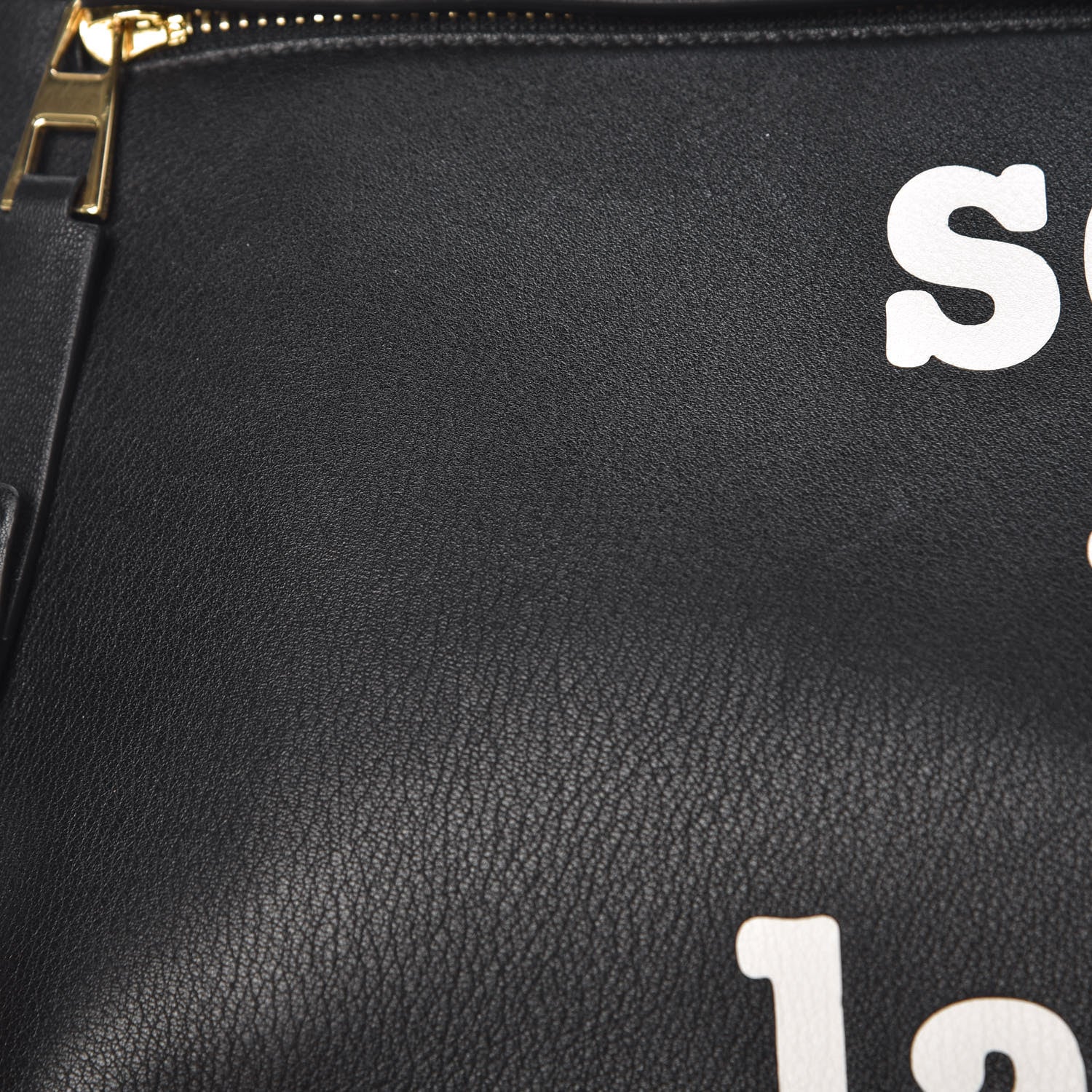 Loewe Calfskin See U Later T Pouch Bag Black White 22 of 28