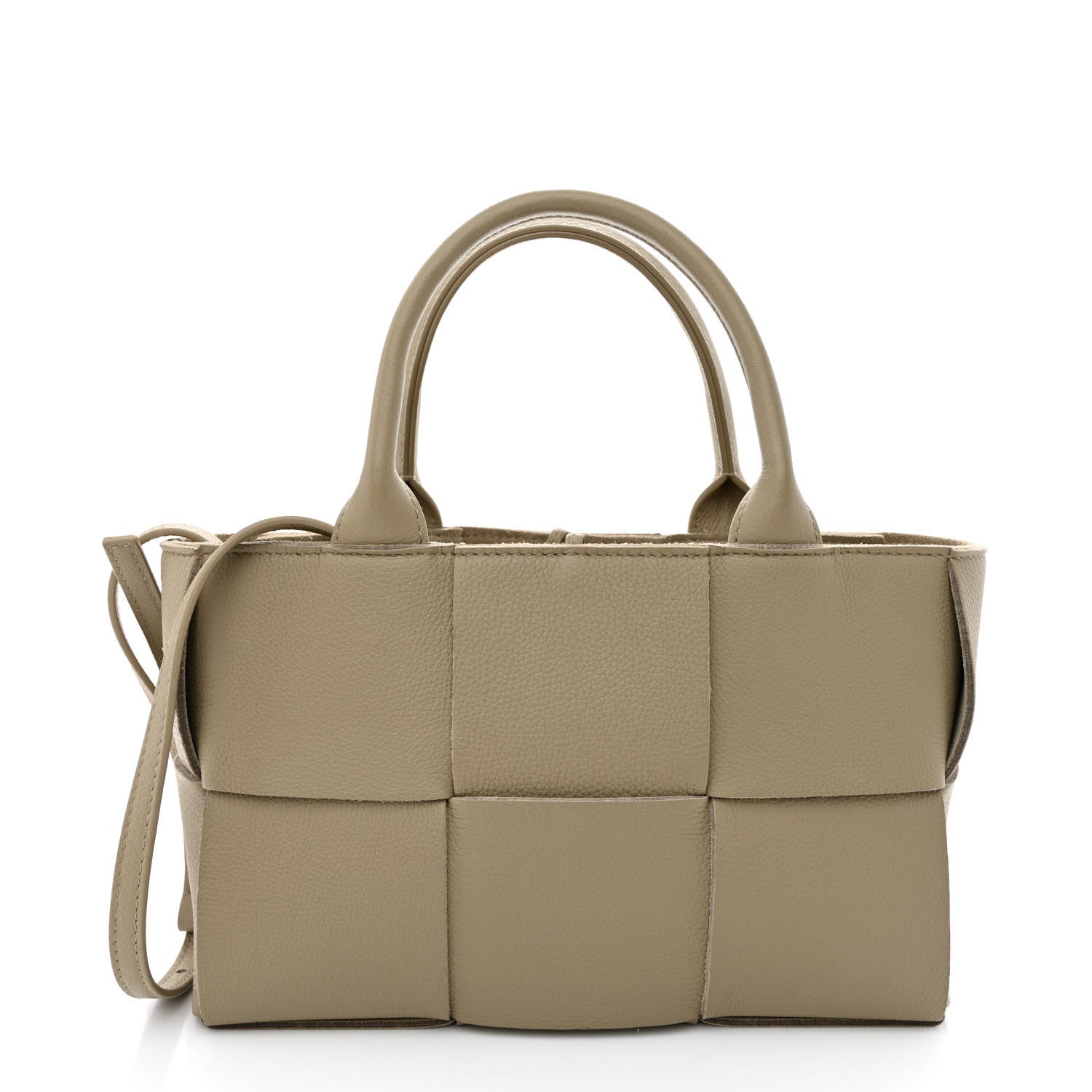 Bottega Veneta Nappa Maxi Intreccio Mini Arco Tote Taupe 3 of 12