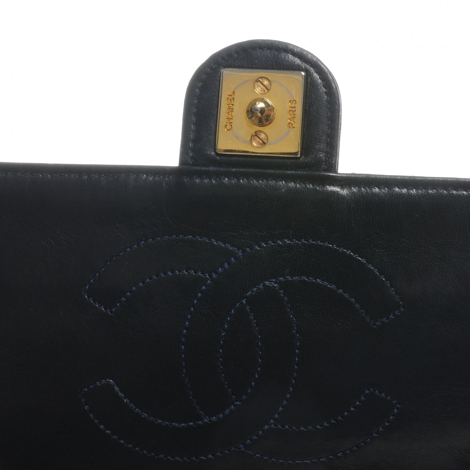 Chanel Lambskin Single Flap Navy 5 of 7